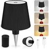 Blakapoo Lampada A Bottiglia Senza Fili, 3 Modalità Regolabili Di Temperatura Colore, Touch, Grado Di Protezione IP54, Ricarica Wireless USB, Lampada Tavolo Per Ristoranti, Camera Da Letto, Giardino (Nero)