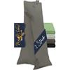 Marie´s Home 2 federe per cuscino Velvety Soft per cuscini per chi dorme sul fianco 1615.2355, ca. 40 x 145 cm, antracite