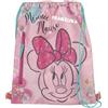 Undercover Sacca da palestra Disney Minnie Mouse ragazza - Personalizzata con nome - Borsa sportiva regalo per bambini - Borsa per scarpe da tirare, Minnie Mouse Fiori Rosa
