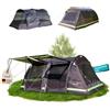 Skandika Tenda da campeggio a tunnel Solheim Protect | per 4/6 persone - UPF 50+ - Altezza 200 cm - Pavimento cucito - Colonna d'acqua 3000 mm - Con zanzariera e tetto parasole (4 persone | Protect)