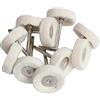 MJIKOO 1 Feltro di lana abrasivo abrasivo testa abrasiva lucidatrice ruota 2,35/3 mm gambo filo di cotone lucidatura mini spazzola per Dremel Dril, feltro di lana 10 pezzi, con gambo 2,35 mm