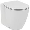 Ideal Standard - Connect, Vaso a terra universale AquaBlade® filo parete, Water completo di sedile slim a sgancio rapido, E052501, Bianco