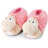 NICI Pantofole in Peluche a Forma di Lumaca, Calde e con Suola Antiscivolo, per Bambini e Adulti, Numero 40-43, Rosa - 62357