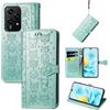 JIUNINE Cover per Honor 200 Lite 5G, Custodia Libro in Pelle Portafoglio Flip Case Antiurto con Modello di Cane e Gatto [Porta Carte] [Magnetica] [Interno TPU] per Honor 200 Lite 5G, Verde