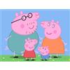PARTYLANDIA Cialda in Ostia Festa Peppa Pig con Famiglia Torta Decorazioni Commestibile