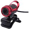 Bonbela USB 2.0 0,3 Milioni di Pixel Webcam Fotocamera HD Supporto Rotativo a 360 ° Microfono incorporato per PC (Rosso)