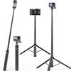 VRIG TP-21 utilizza un tripod per selfie.The Tripod is 140cm long weight and can be used as a 5 stage Telescopic Tripod Accessories Include Insta360, Selfie Stick, Action Camera