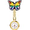OIDEA Orologio da infermiera da donna con farfalla: colorato orologio da infermiera analogico al quarzo con quadrante arabo, regalo per infermiere medico