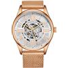 Stuhrling Original Orologio automatico da uomo bracciale in maglia di acciaio inossidabile
