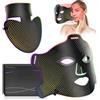 DIWUEO Maschera LED a 7 colori, per la terapia della luce del viso e del collo, per la cura del viso, maschera luminosa regolabile, terapia della luce flessibile in silicone con 180 perle, 1440 chip per uso