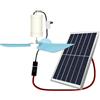 SJJALAKAJA Ventilatore Solare con Cavo di 3 Metri Ventilatore da Soffitto Solare a Velocità Infinitamente Variabile con Pannello Solare Temperato E Gancio Facile da Installare Ventilatore da Campeggio per Moltep