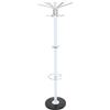 TecTake Appendiabiti da Terra attaccapanni Stand Appendiabiti Guardaroba Nuovo con portaombrelli e Supporto per Borse - Disponibile in Diversi Colori - (Bianco | No. 401034)