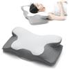Generic Cuscino cervicale in memory foam, cuscino cervicale per alleviare il dolore al collo, cuscino ortopedico ergonomico per dormire, cuscino di supporto sagomato per chi dorme sul fianco, per chi dorme