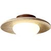 NHPJFDC Lampada da soffitto moderna in pietra naturale nordica, marmo, semi-incasso, in vetro bianco latte, decorazione di metà secolo, stile vintage, stile fattoria, lampadario per cucina, balcone, bagno