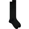 Gallo Calze lunghe uomo cotone chiffon antracite tinta unita