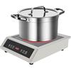 Gqouur Piano cottura a induzione, 3500 W, piano cottura a induzione, 11 livelli di regolazione della temperatura (60 - 270 ℃) 0 - 3 H, piastra a induzione per dormitori, cucine in cortile