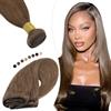 Elailite Extension Capelli Veri Tessitura Matassa 30cm 100g Unprocessed Virgin Human Hair Lisci Naturali #4 Marrone Cioccolato