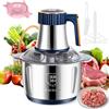 JOPWUE Tritatutto elettrico con ciotola in acciaio inossidabile 5L e 6 lame in acciaio inossidabile, tritacarne multiuso 500 W, 5 velocità, robot frullatore piccolo per tritare carne, cipolla, uova, succo