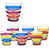 ARCA, Set di 6 Tumbler in Vetro Colorato, per 6 Persone, Bicchieri Ideali per la Tavola, Lavabili in Lavastoviglie, Collezione Viva, Colori Assortiti, 250 ml