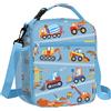 Clastyle Borsa Termica Porta Pranzo Bambini Scuola Auto Borsa Frigo Piccola Ragazzo Camion Portatile, Costruzione Rossa