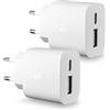 Sanronang 2 Pezzi Caricatore USB C, 2-Porte USB-C&USB-A Alimentatore USBC 25W per Apple iPhone 16/16e/16 Pro/16 Pro Max/16 Plus/15/14/13/12/11/SE/XS/Max/X/iPad, Caricabatterie Rapido Alimentatore Presa