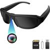 CYI Occhiali Fotocamera 1080P HD, FPV Action Camera Occhiali da Sole Spy con Micro SD 16GB, Registrazione a Loop 100 Minuti, Video e Foto, Occhiali Sportivi per Spionaggio e Sport