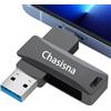 Chasisna Chiavetta USB 256GB,Chiavetta USB per iphone 3 in 1 Memoria Esterna Compatibilità phone/Pad/PC/Android,Chiavetta per iphone per Scaricare Foto e Video Senza App
