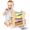 Vanplay Giocattoli Bambino 1 Anno Macchinine per Bambini Pista Macchinine con 4 Mini Auto Giocattolo e Garage Giocattolo Giochi in Legno Regalo Bimbo 1 2 Anni