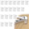 WYTNB 20Pezzi Staffa di Scaffale Trasparenti Autoadesiva Extra Resistenti, Pioli Adesivi per Mensola senza Perforazione, Supporti per Scaffali in Plastica senza Fori per Scaffali Armadio Guardaroba Libreria
