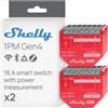 Shelly 1PM Gen4 - Interruttore Relè Intelligente Wi-Fi, 1 Canale, 16A, Monitora il Consumo di Energia, Domotica, Nessun Hub Richiesto, Certificato Matter, Alexa, Google, HomeKit, Zigbee (2 Pezzi)