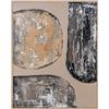 DRW Quadro Tela Stampato Astratto con Cornice PS Marrone e Nero 80 x 5 x 100 cm, Medidas: 80x5x100cm