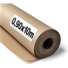 OFITURIA Carta Imballaggio Kraft Marrone 70 g/m² - Rotolo 0,90×10 m - 1 Rotolo - Carta da Imballaggio e Carta da Pacchi, Fai-da-Te e Progetti Creativi - Idonea per Uso Alimentare