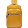 PIQUADRO Blue Square Monosling Bag Yellow