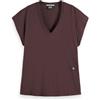 Scotch & Soda Slub V-Neck T-Shirt, T-Shirt, Donna, Black, XS