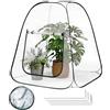 WOLTU Serra Pop-Up, Tenda per Coltivazione, Mini Serra, Piccola Serra in PVC con Vista Libera, Serra in Plastica per Giardino, Patio, Esterno, Protezione delle Piante, 70x70x80cm