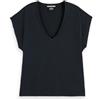 Scotch & Soda Slub V-Neck T-Shirt, T-Shirt, Donna, Black, XS
