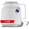 Helios Wash Pro Thermos bianco 1L - 6h caldo - mantiene le bevande calde e fredde - apertura extra grande - lavabile in lavastoviglie - robusto rivestimento in plastica