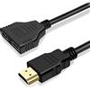 Zerone Cavo HDMI Splitter 1080P HDMI maschio a doppio HDMI femmina 1 a 2 vie Splitter cavo adattatore convertitore per lettori DVD HDTV LCD Monitor