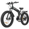 Ridstar H26 bici elettrica 48 v15ah batteria rimovibile EU Stock 26*4.0 "Fat Tire pieghevole Ebike Mountain bicicletta elettrica - black