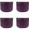 Mnixy 20 barattoli rotondi in latta con coperchio, per fare il fai da te, per tè, caffè, erbe, caramelle, cioccolato, zucchero, spezie (viola)