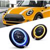 Archaic LED Fari Anteriori compatibili con Mini Cooper R50 R52 R53 2001-2007,luci anteriori con indicatori di direzione sequenziali, animazione DRL, coppia