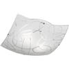 Trio Reality Lighting Plafoniera d.40x40 a 2 luci moderna bianca in vetro con disegni a cerchio 604400201/15