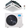 Midea Climatizzatore Condizionatore Midea Cassetta 4 vie Slim con griglia Breezeless R32 Trifase 36000 BTU MCD1-36HRFNX(GA) INVERTER Classe A++/A+