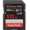 Sandisk Secure Digital Extreme Pro 512GB XC (V30, U3, UHS I, C10 - 200MB/s lettura, 140MB/s scrittura)3101154