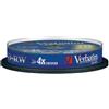 Verbatim DVD+RW, 4.7 GB, 4x Matt Silver, Spindle 10 Pack (DVD)