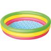 PLAST POINT Bestway Piscina 3 Anelli Bambini con Fondo Gonfiabile 102x25cm