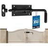 KOTARBAU® Bolt Gate 300 mm (11.81 in) Serratura con chiavistello Serratura a botte Capannone Capanno Pollaio Pollaio Verniciato a polvere Nero