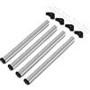 Emuca - Gambe regolabili per tavolo Ø60x710mm, kit di 4 piedi per tavolo in acciaio, altezza regolabile 710-730mm, cromato