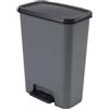 Keter Pattumiera a pedale Curver Grigio/Nero 48x29x63h cm 50lt di Keter