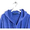 Caleffi - Accappatoio MINORCA per Bambini Unisex con Cappuccio, in Spugna 100% morbido Cotone idrofilo 400gsm, Lavabile in Lavatrice 40° + Asciugatrice, Taglia 6-8 anni Colore BLU